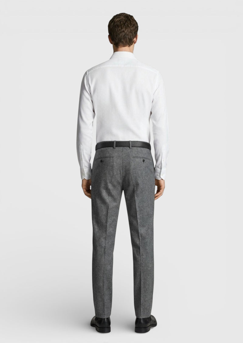 Beyaz Düz Casual Fit Uzun Casual %100 Pamuk Gömlek