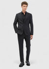 Antrasit Çizgili Zeroweight Slim Fit %100 Yün Takım Elbise