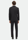 Siyah Düz Thin&taller Slim Fit Kruvaze Yaka Dokuma Smokin Takım Elbise