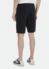 Siyah Düz Örme Jogging Fit Casual Bermuda