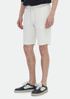 Ekru Düz Örme Jogging Fit Casual Bermuda