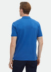 Mavi Düz Polo Yaka %100 Pamuk T-Shirt