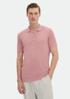 Pembe Jakarlı Polo Yaka %100 Pamuk T-Shirt