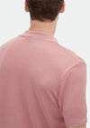Pembe Jakarlı Polo Yaka %100 Pamuk T-Shirt