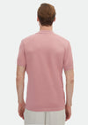 Pembe Jakarlı Polo Yaka %100 Pamuk T-Shirt