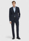 Lacivert Desenli Zeroweight Slim Fit %100 Yün Takım Elbise