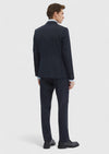 Lacivert Desenli Zeroweight Slim Fit %100 Yün Takım Elbise