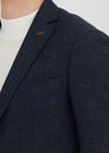 Lacivert Desenli Regular Fit %100 Yün Ceket