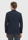 Lacivert Desenli Regular Fit %100 Yün Ceket