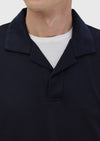 Lacivert Polo Yaka Jakarlı Sweatshırt