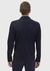 Lacivert Polo Yaka Jakarlı Sweatshırt