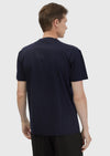 Lacivert Çizgili Bisiklet Yaka %100 Pamuk T-Shirt