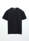 Lacivert Çizgili Bisiklet Yaka %100 Pamuk T-Shirt