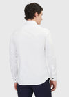 Beyaz Slim Fit Uzun Dokuma Klasik %100 Pamuk Gömlek
