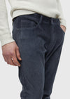 Mavi Fitilli Dokuma Slim Fit Kadife Casual Pamuk Karışımlı Pantolon