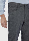 Antrasit Düz Dokuma Slim Fit Casual Pamuk Karışımlı Pantolon