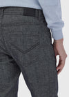 Antrasit Düz Dokuma Slim Fit Casual Pamuk Karışımlı Pantolon