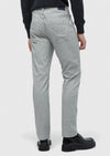 Gri Düz Dokuma Slim Fit Casual Pamuk Karışımlı Pantolon