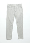 Gri Düz Dokuma Slim Fit Casual Pamuk Karışımlı Pantolon