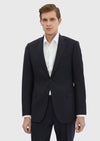 Lacivert Desenli Regular Fit %100 Yün Takım Elbise