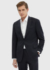 Lacivert Desenli Regular Fit %100 Yün Takım Elbise