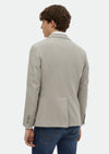 Bej Desenli Shirt Shoulder Slim Fit Pamuk Karışımlı Ceket