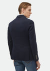 Lacivert Desenli Shirt Shoulder Slim Fit Pamuk Karışımlı Ceket