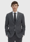 Gri Düz Slim Fit %100 Yün Takım Elbise