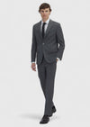 Gri Düz Slim Fit %100 Yün Takım Elbise