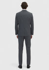 Gri Düz Slim Fit %100 Yün Takım Elbise