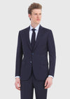 Lacivert Düz Thin&taller Slim Fit %100 Yün Takım Elbise