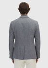 Koyu Gri Desenli Zeroweight Slim Fit Pamuk Karışımlı Ceket