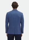 İndigo Desenli Zeroweight Slim Fit Pamuk Karışımlı Ceket