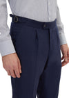 Lacivert Düz Zeroweight Slim Fit Yün Karışımlı Takım Elbise