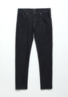 Lacivert Düz Slim Fit Denim Pamuk Karışımlı Pantolon