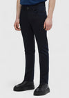 Lacivert Düz Dokuma Slim Fit Casual Pamuk Karışımlı Pantolon