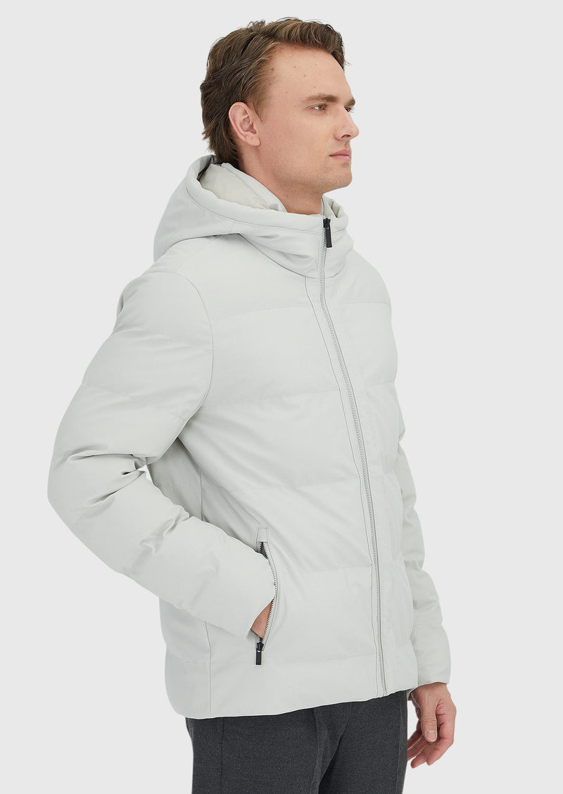 Kum Regular Fit Kapüşonlu Casual Dokuma Mont
