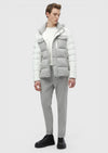 Beyaz Regular Fit Kapüşonlu Casual Dokuma Mont