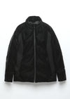 Siyah Regular Fit Dik Yaka Casual Dokuma Mont