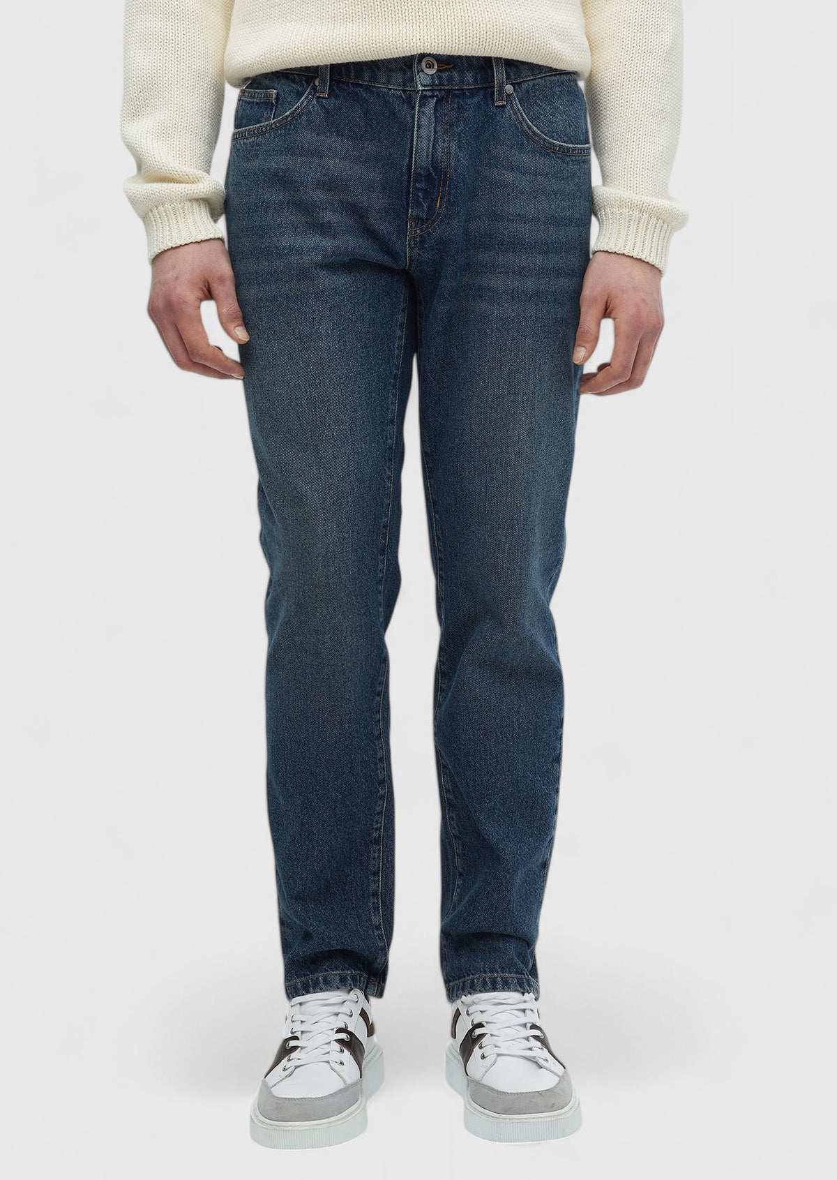 Lacivert Düz Regular Fit Denim %100 Pamuk Pantolon
