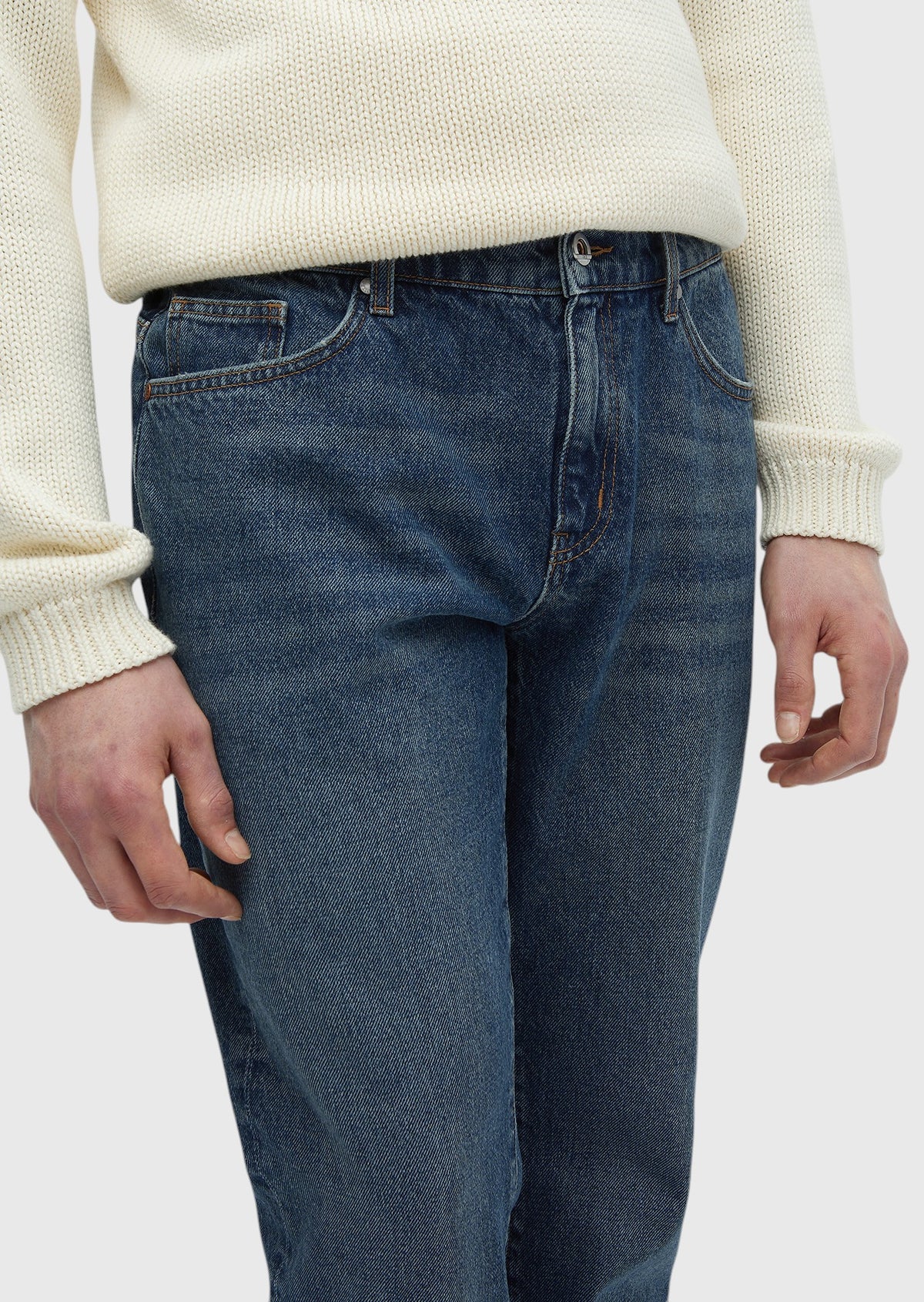 Lacivert Düz Regular Fit Denim %100 Pamuk Pantolon