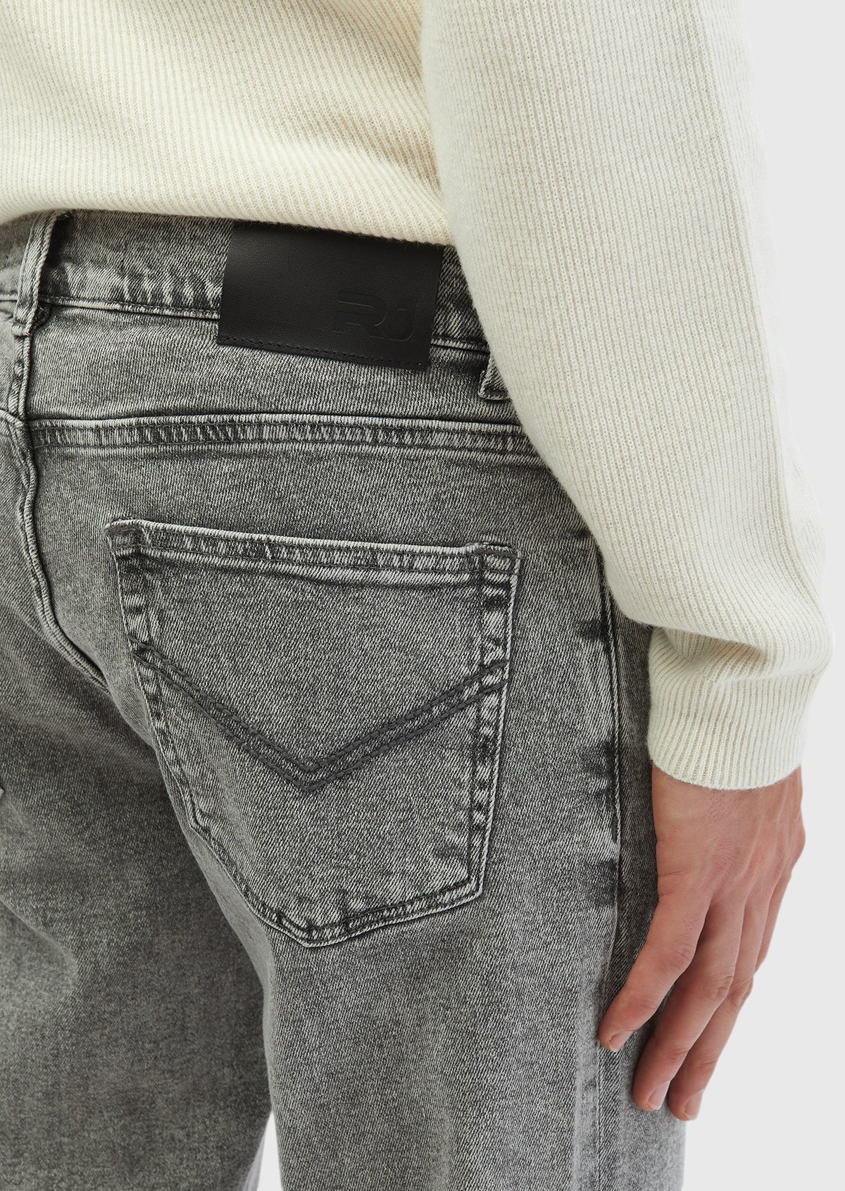 Gri Düz Regular Fit Denim %100 Pamuk Pantolon