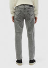 Gri Düz Regular Fit Denim %100 Pamuk Pantolon