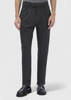 Koyu Gri Düz Örme Regular Fit Casual Pantolon