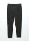 Koyu Gri Düz Örme Regular Fit Casual Pantolon