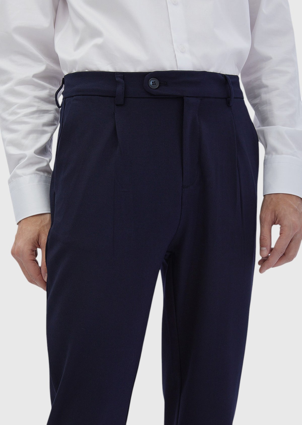 Lacivert Düz Örme Regular Fit Casual Pantolon
