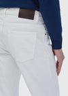 Beyaz Düz Regular Fit Denim %100 Pamuk Pantolon