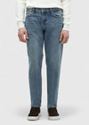 Mavi Düz Loose Fit Denim Pamuk Karışımlı Pantolon
