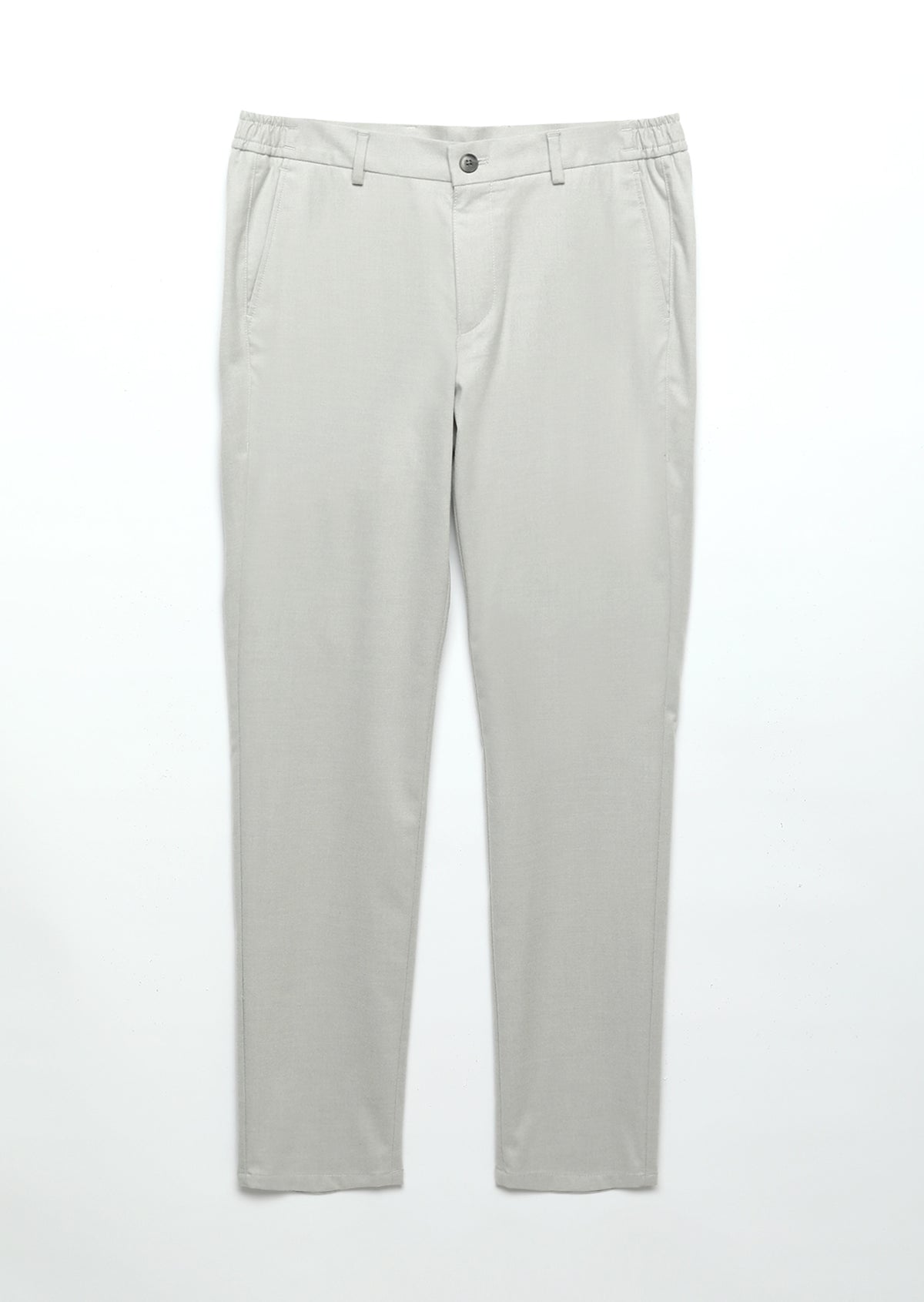Açık Gri Düz Dokuma Jogging Fit Casual Pantolon