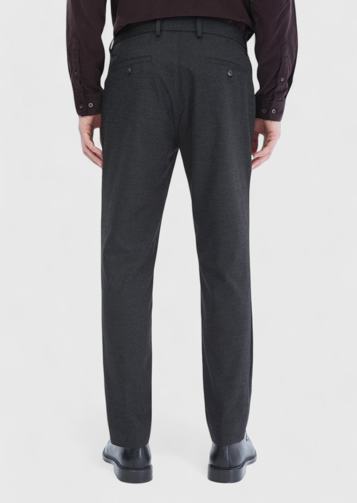 Antrasit Düz Dokuma Jogging Fit Casual Pantolon